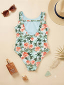 Traje de baño de una pieza estampado floreado - ArmasStyle