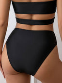 Traje de baño de una pieza unicolor con aro - ArmasStyle