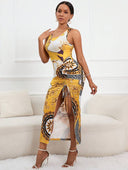 Vestido ajustado con abertura - ArmasStyle