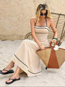 Vestido casual con escote halter y espalda descubierta - ArmasStyle