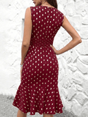 Vestido con estampado de lunares dorado - ArmasStyle