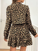 Vestido corto de mujer versatil estampado animal-print - ArmasStyle