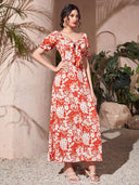 Vestido de manga larga bombacha corta estampado - ArmasStyle