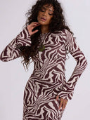 Vestido de manga larga estampado - ArmasStyle