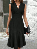 Vestido de mujer unicolor sin manga - ArmasStyle