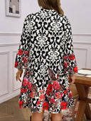 Vestido de mujer versatil estampado holgado - ArmasStyle