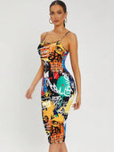 Vestido de tirantes estampado largo - ArmasStyle