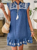 Vestido efecto demin corto - ArmasStyle
