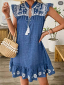 Vestido efecto demin corto - ArmasStyle