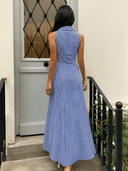 Vestido estampado de rayas y botones - ArmasStyle