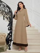 Vestido estilo arabe con escote en V - ArmasStyle