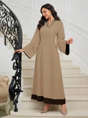 Vestido estilo arabe con escote en V - ArmasStyle