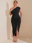 Vestido largo ajustado con fruncido - ArmasStyle