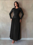Vestido largo casual manga larga - ArmasStyle