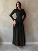 Vestido largo casual manga larga - ArmasStyle