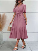Vestido largo con manga mariposa (Sin cinturon) - ArmasStyle