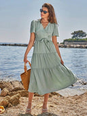 Vestido largo con manga mariposa (Sin cinturon) - ArmasStyle