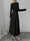 Vestido largo de mujer con cuello asimetrico - ArmasStyle