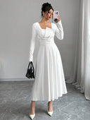 Vestido largo de mujer con cuello asimetrico - ArmasStyle