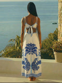 Vestido largo de vacaciones estilo retro resort - ArmasStyle
