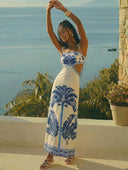 Vestido largo de vacaciones estilo retro resort - ArmasStyle