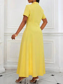 Vestido largo elegante y casual manga corta - ArmasStyle