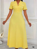 Vestido largo elegante y casual manga corta - ArmasStyle