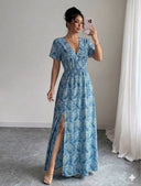 Vestido largo estampado floreado - ArmasStyle