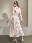 Vestido largo floreado (Sin cordon rojo) - ArmasStyle