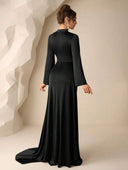 Vestido largo manga larga elegante - ArmasStyle