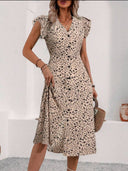 Vestido largo sin manga versatil estampado - ArmasStyle