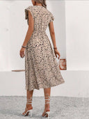 Vestido largo sin manga versatil estampado - ArmasStyle