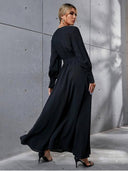 Vestido largo unicolor (Sin cinturon) - ArmasStyle