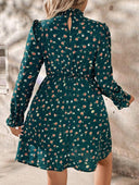 Vestido manga larga estampado cuello alto - ArmasStyle