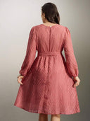 Vestido manga larga unicolor - ArmasStyle