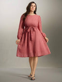 Vestido manga larga unicolor - ArmasStyle