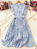 Vestido plizado estampado (SIN CINTURON) - ArmasStyle