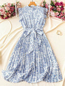 Vestido plizado estampado (SIN CINTURON) - ArmasStyle