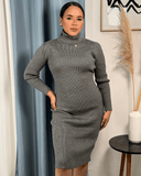 Vestido tejido cuello alto - ArmasStyle